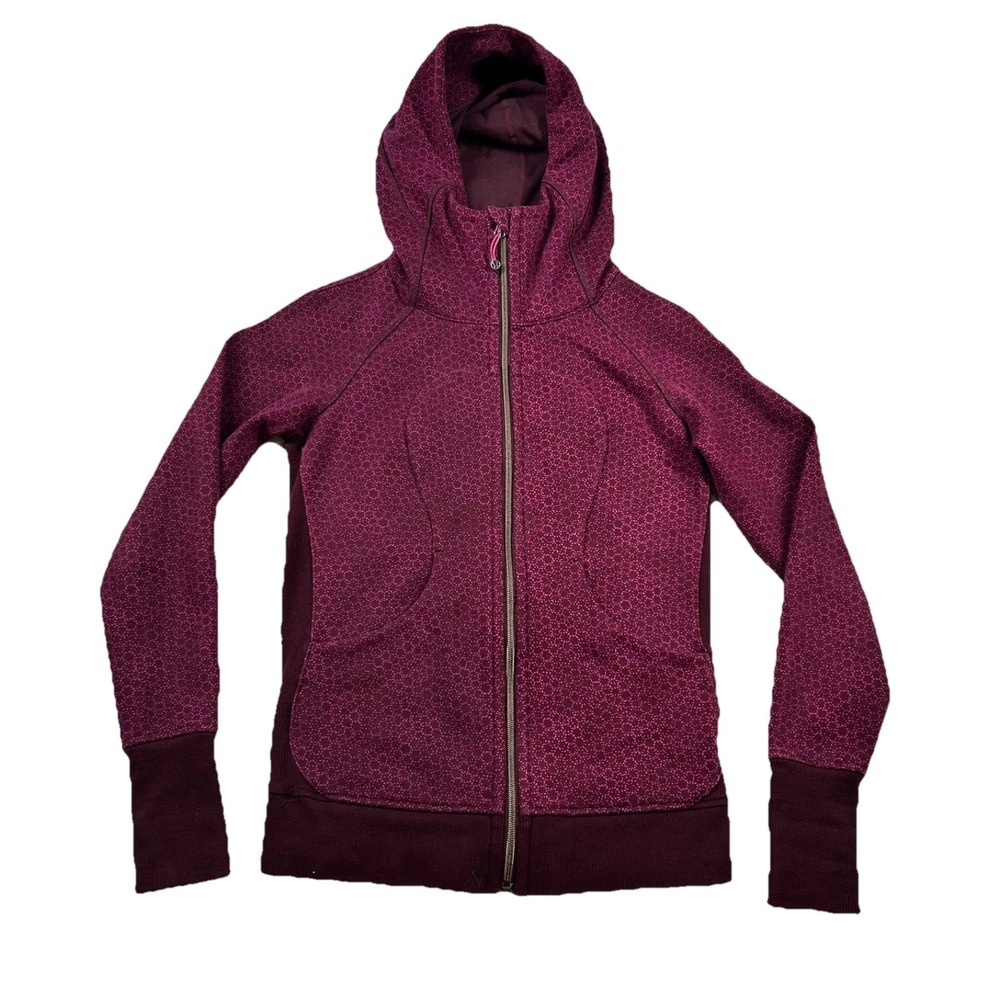 Lululemon Hoodie Womens 6 Scuba III Bordeaux Drama Starpixel Raspberry Full Zip
